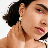 Air Spiral Coin Earring