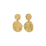 Air Spiral Coin Earring