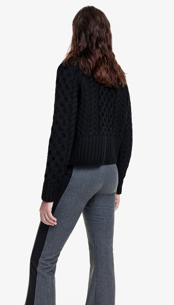 Cable-Knit Crewneck Sweater