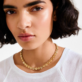 Fire Crystal Coin Necklace