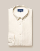 White Linen Contemporary Twill Shirt