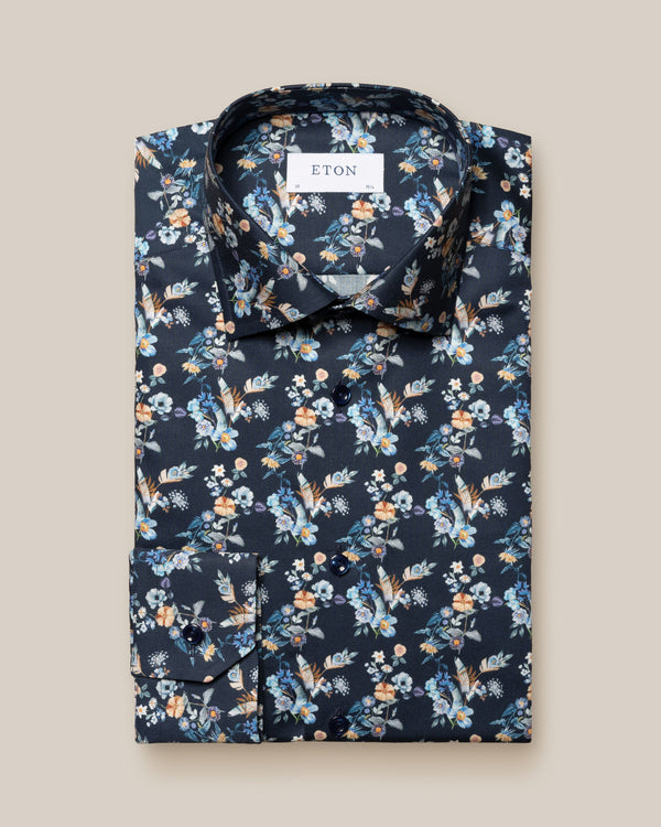 Floral Print Twill Shirt