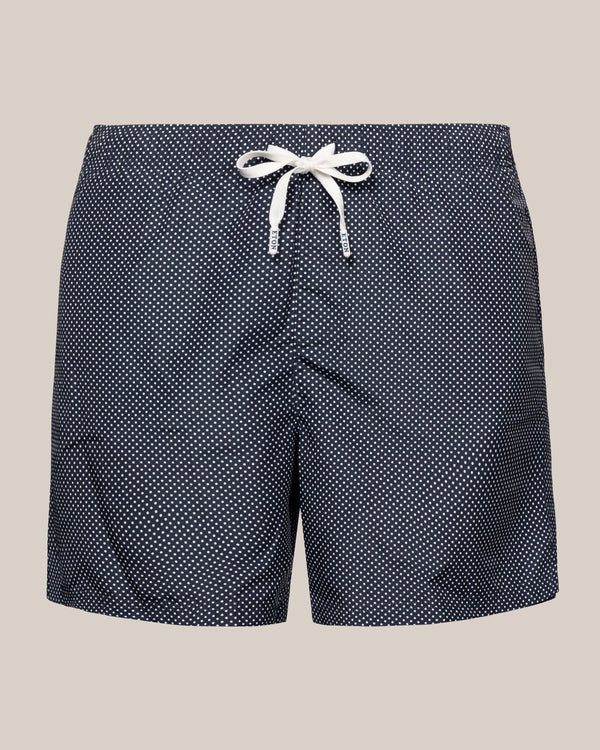 Dark Blue Dotted Swimming Shorts