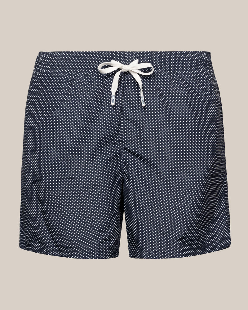 Dark Blue Dotted Swimming Shorts