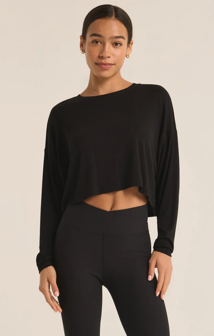 Layer On Rib LS Top