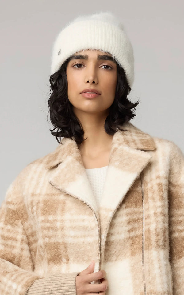 Jaya Fuzzy Rib-Knit Hat