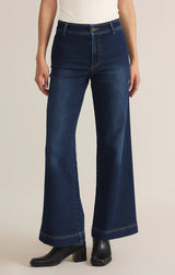 Rilynn Knit Denim Wide Leg Trouser