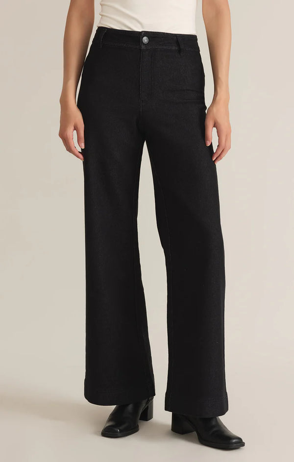 Rilynn Knit Denim Wide Leg Trouser