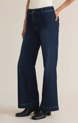 Rilynn Knit Denim Wide Leg Trouser