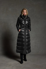 Calina lustrous down maxi coat