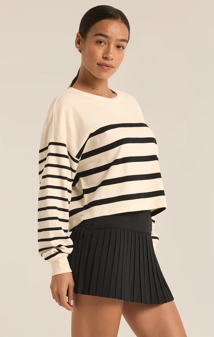 Line Up Stripe Sweatshirt