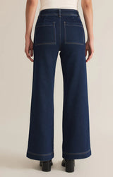 Rilynn Knit Denim Wide Leg Trouser