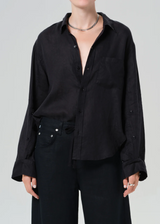 Kayla Shrunken Linen Shirt
