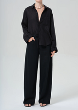 Kayla Shrunken Linen Shirt