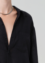 Kayla Shrunken Linen Shirt