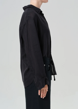 Kayla Shrunken Linen Shirt
