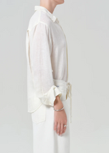 Kayla Shrunken Linen Shirt