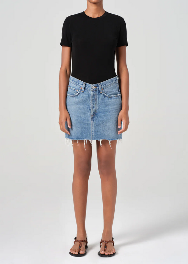 V-Waist Mini Skirt