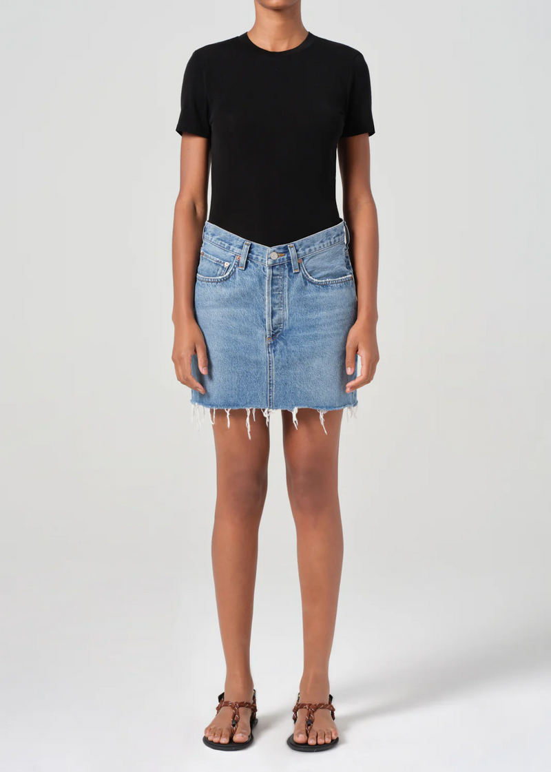V-Waist Mini Skirt