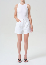 Rhoda Pleated A-Line Short
