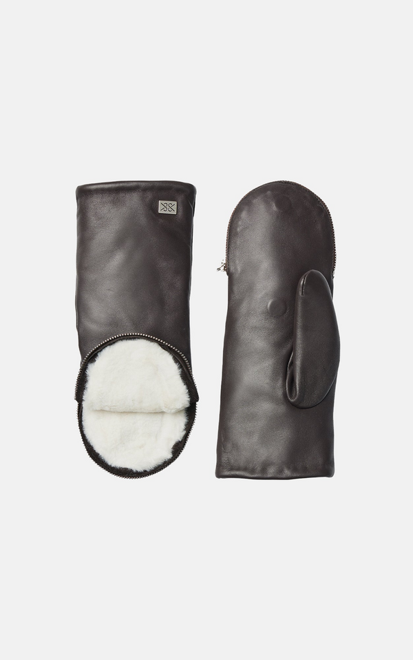 Betrice Faux Fur Leather Mitton
