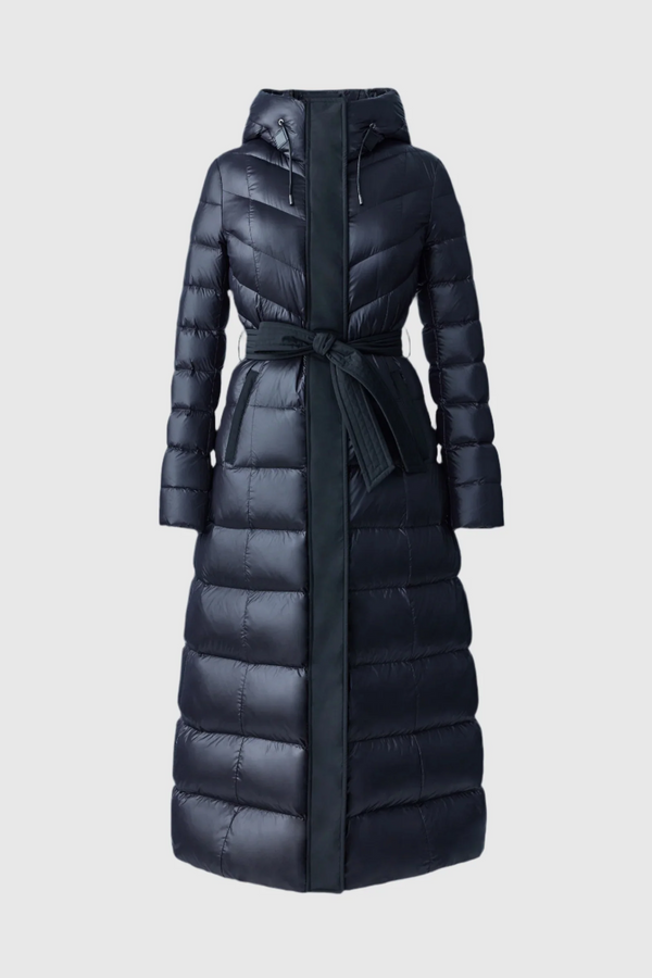 Calina lustrous down maxi coat