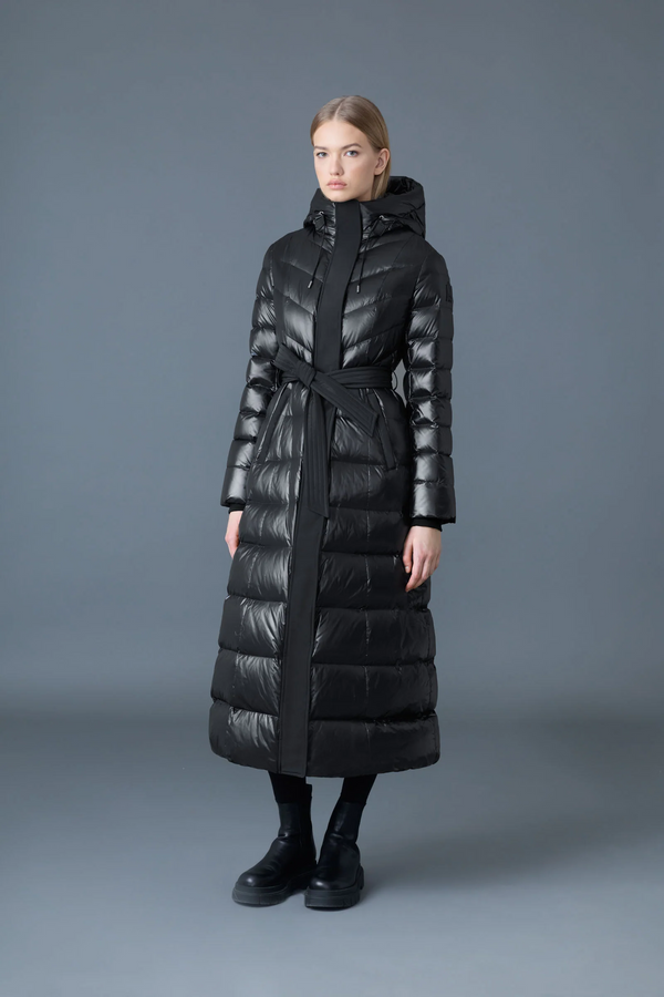 Calina lustrous down maxi coat