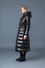 Calina lustrous down maxi coat