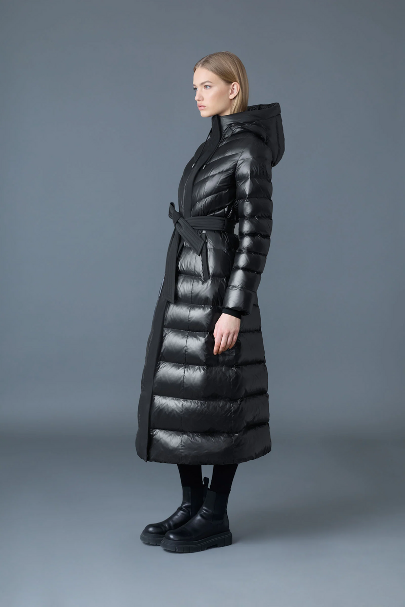 Calina lustrous down maxi coat