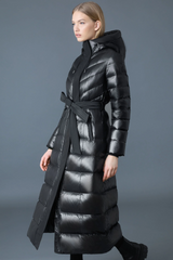 Calina lustrous down maxi coat