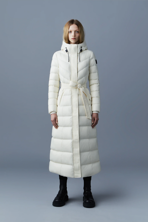 Calina lustrous down maxi coat