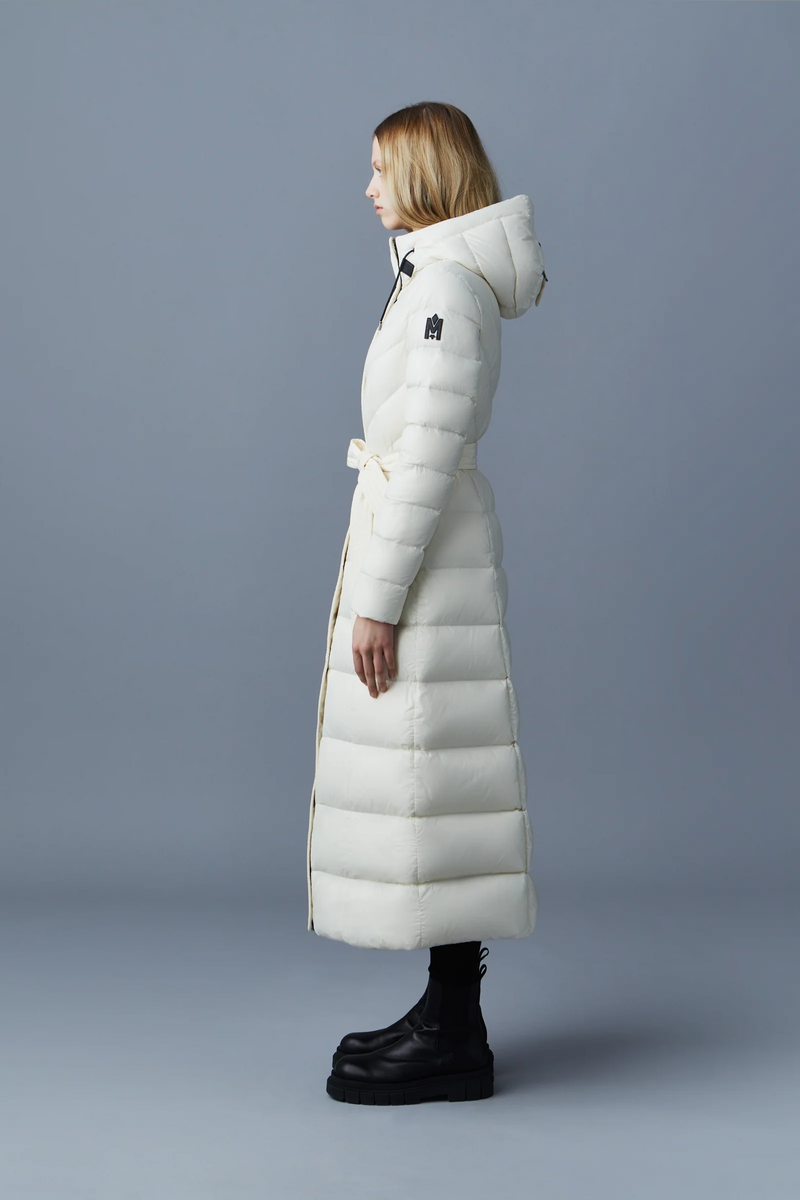 Calina lustrous down maxi coat