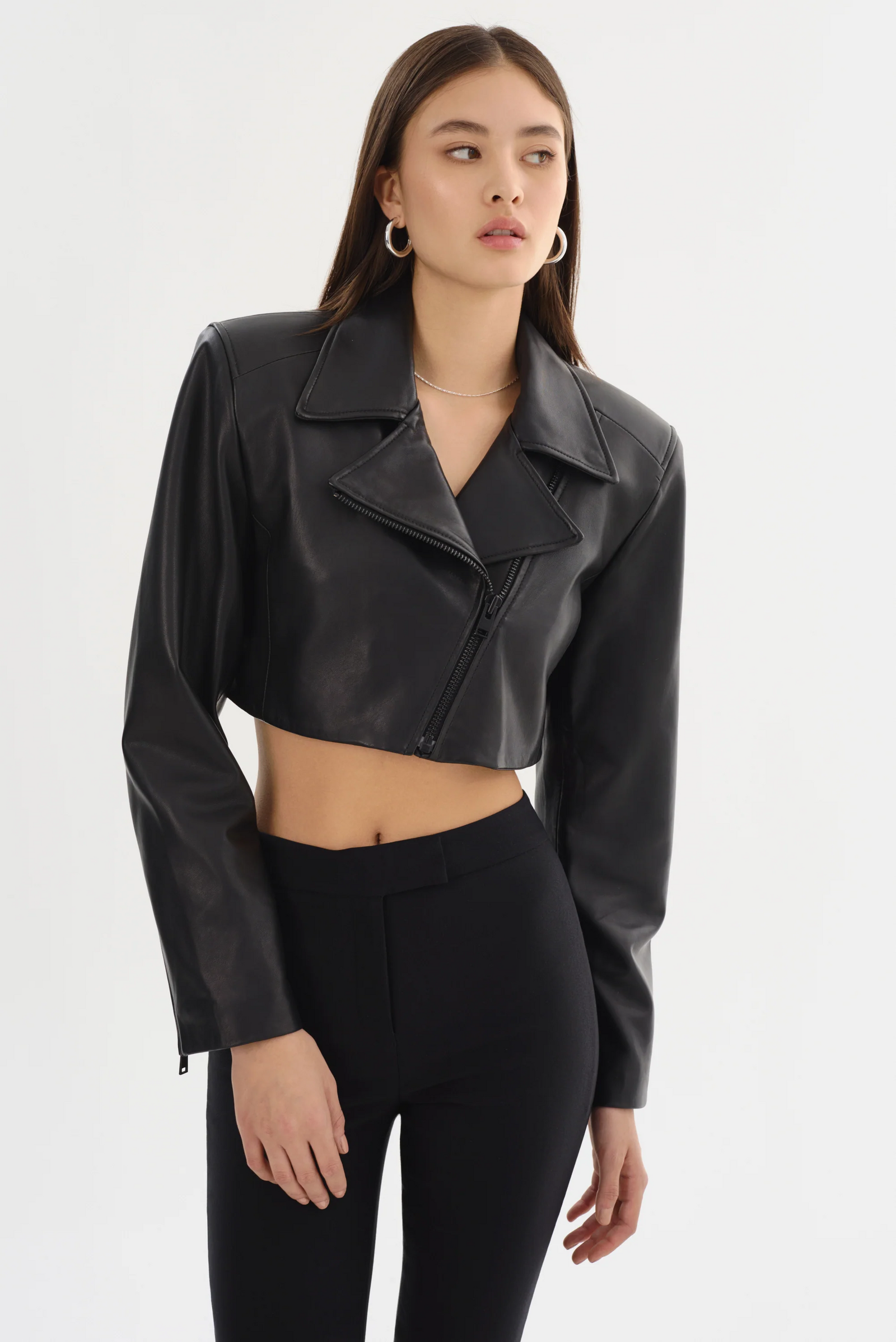 Daylin Cropped Leather Jacket – Klozet Clothing Boutique