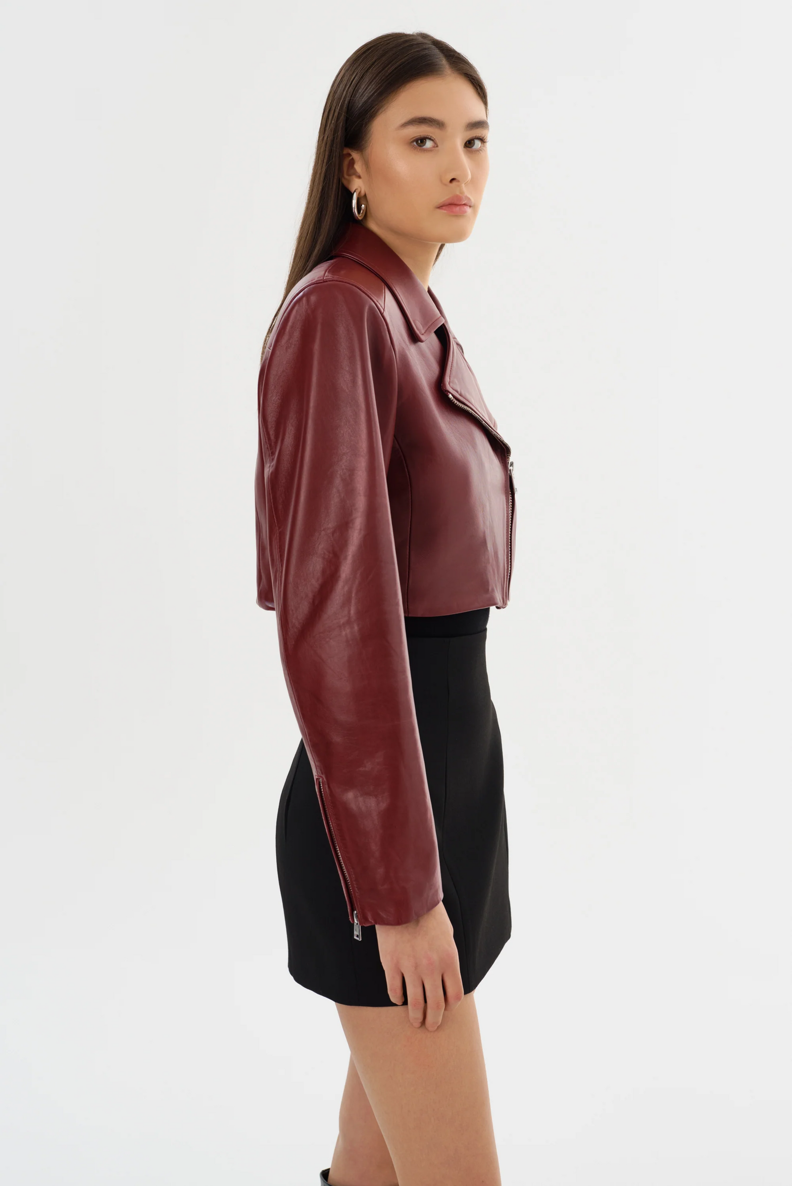 Daylin Cropped Leather Jacket – Klozet Clothing Boutique