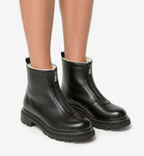 Delta Shearling-Lined Leather Bootie