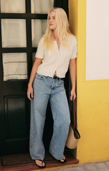 The Show Off Denim High Rise Bowed