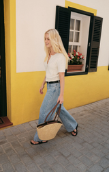 The Show Off Denim High Rise Bowed