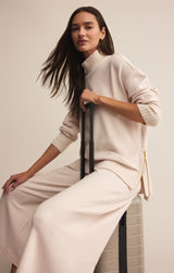 Sable Luxe Mock Neck Top