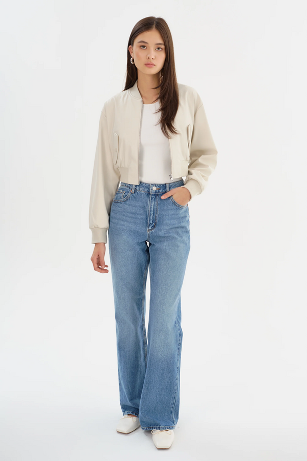 Evelin Faux Leather Crop