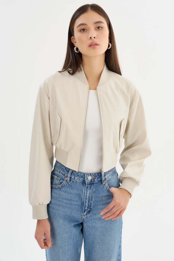 Evelin Faux Leather Crop
