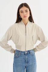 Evelin Faux Leather Crop