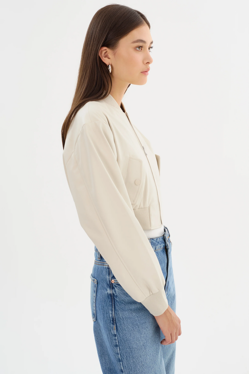 Evelin Faux Leather Crop