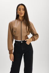 Evelin Faux Leather Crop