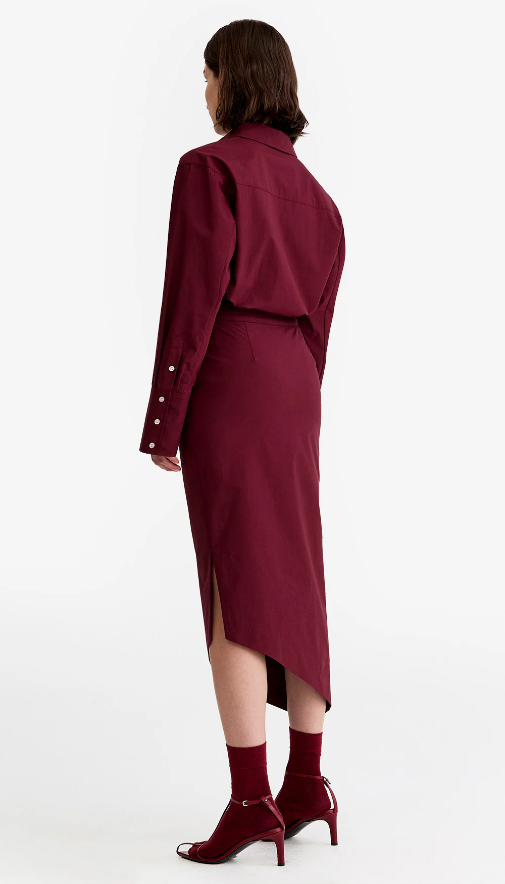 khy asymmetrical ruched dress Lil Legs Contrast Collection Girls Asymmetrical Skirt main image 1