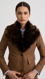 Brando Coat w/ Detachable Collar
