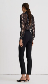 High Rise Pintuck Cig Pant