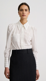 Neck Tie Box Pleat Shirt