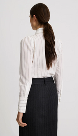 Neck Tie Box Pleat Shirt