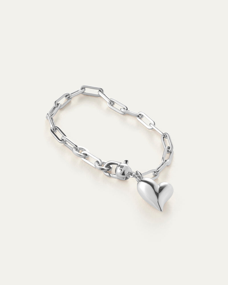 Puffy Heart Charm Bracelet