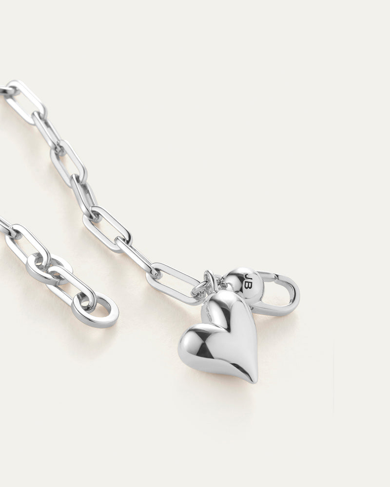 Puffy Heart Charm Bracelet